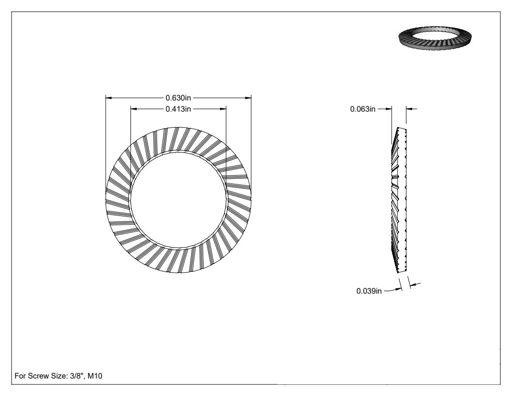 Competition pole support washer