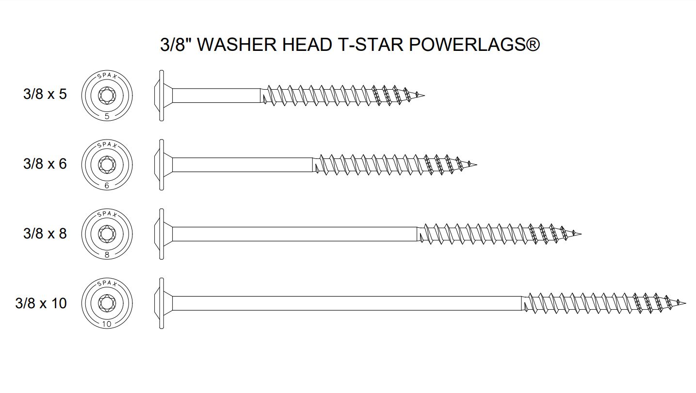 SPAX 3/8" Powerlag screw