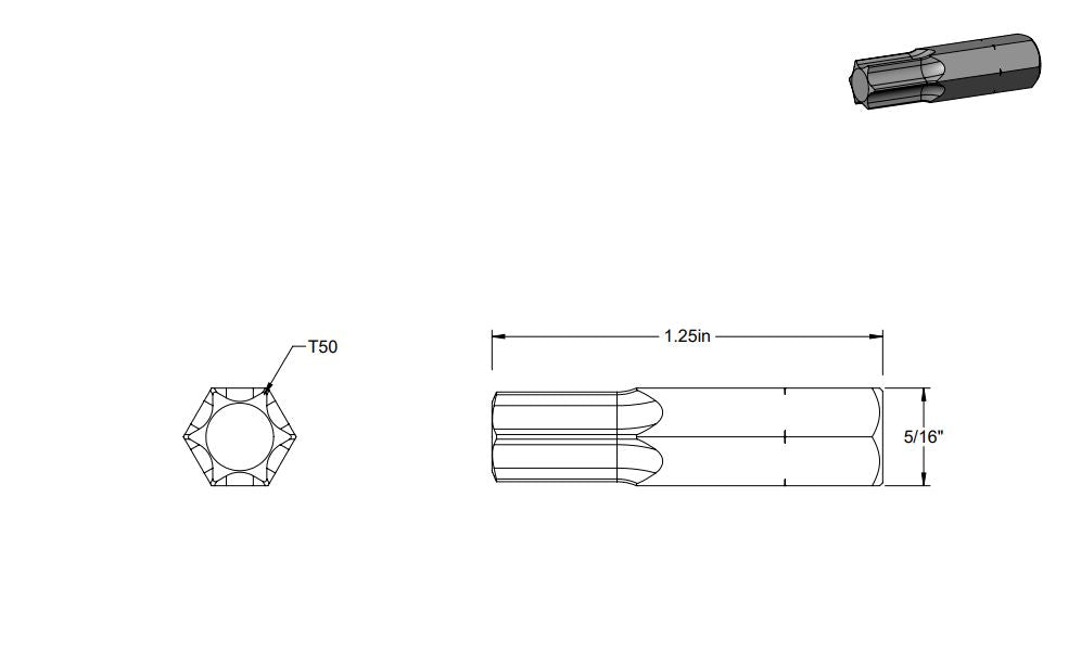 Torx bit, T-50 size